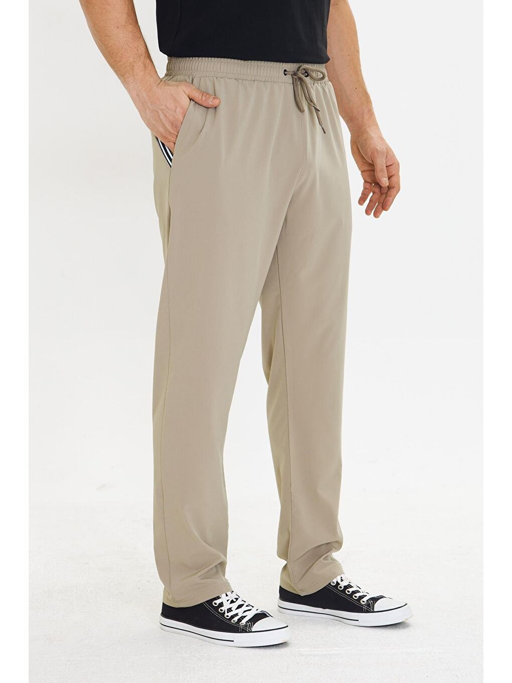 Erkek Stretchfit Esnek Eşofman Altı Bej 2661-B-3