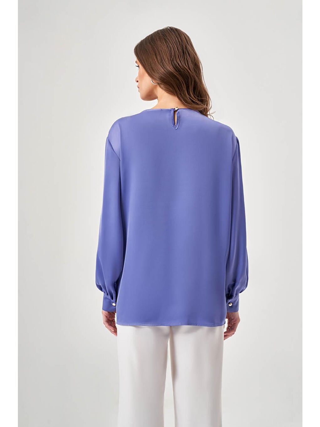 Basic Uzun Kollu Mavi Bluz-3