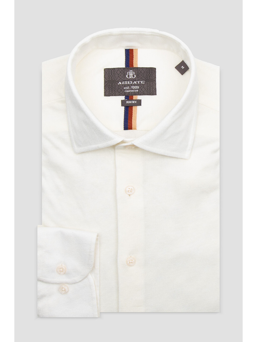 Lorenzo Jersey Viskon Karışımlı Comfort Fit Ekru Klasik Yaka Erkek Düz Gömlek-4