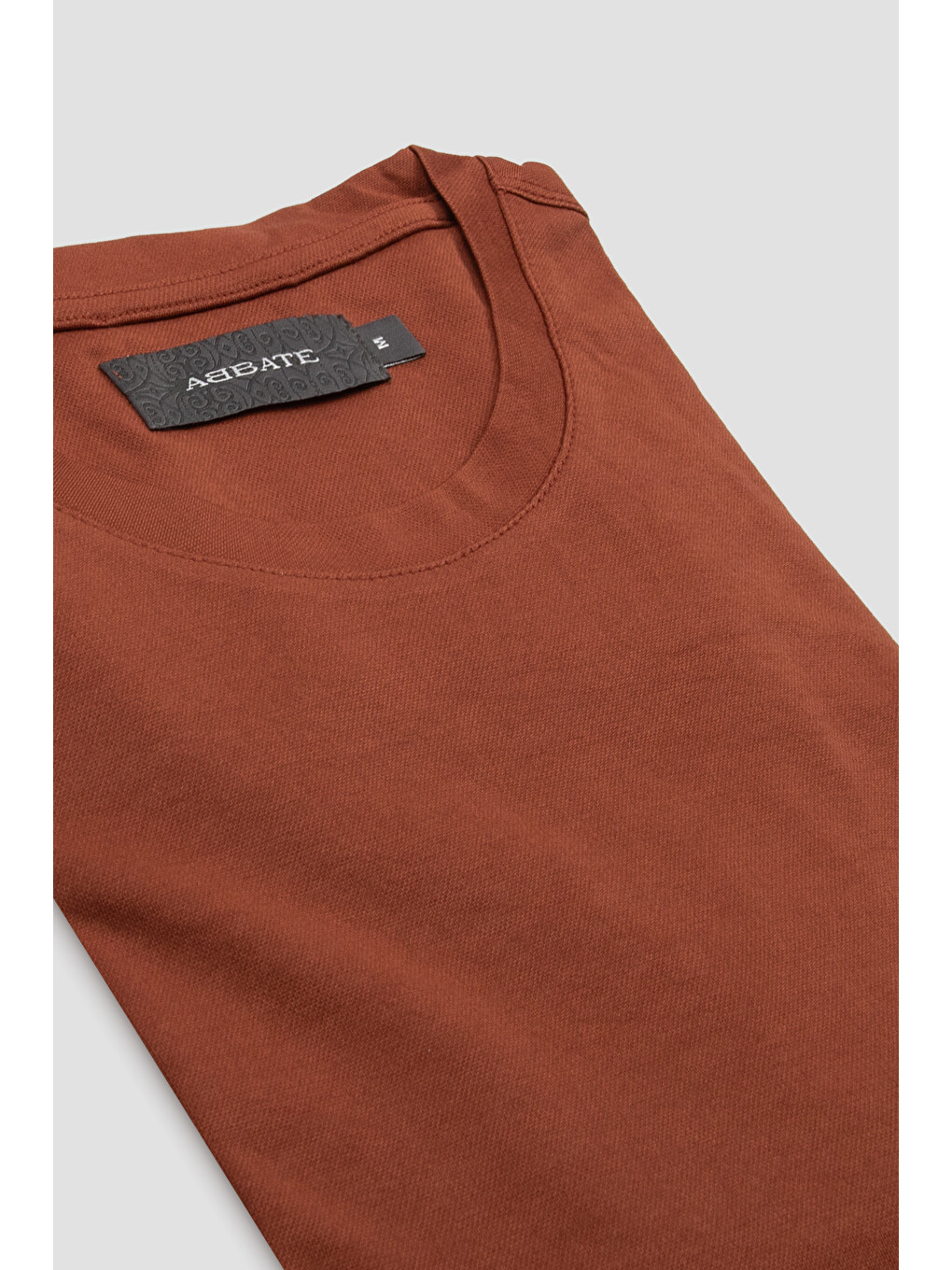 Palm Merserize Pamuklu Modern Fit Turuncu Bisiklet Yaka Erkek Düz Shirt-1