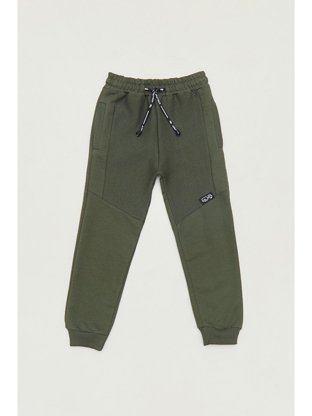 Haki Beli Lastikli Jogger Erkek Çocuk Eşofman Altı