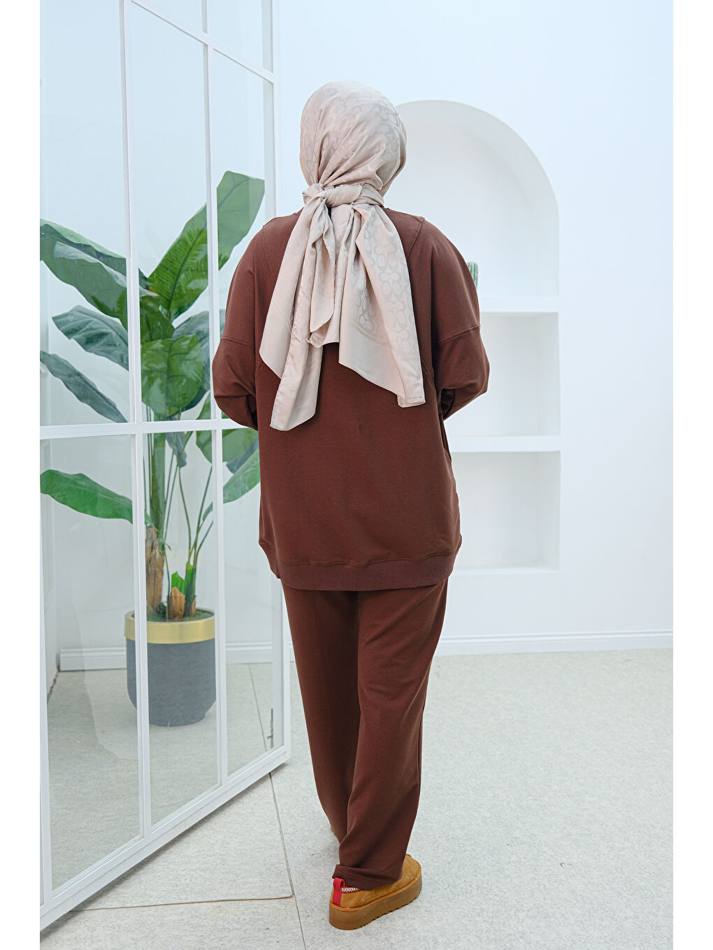 Omuz Detay İkili Takım Kahverengi-3