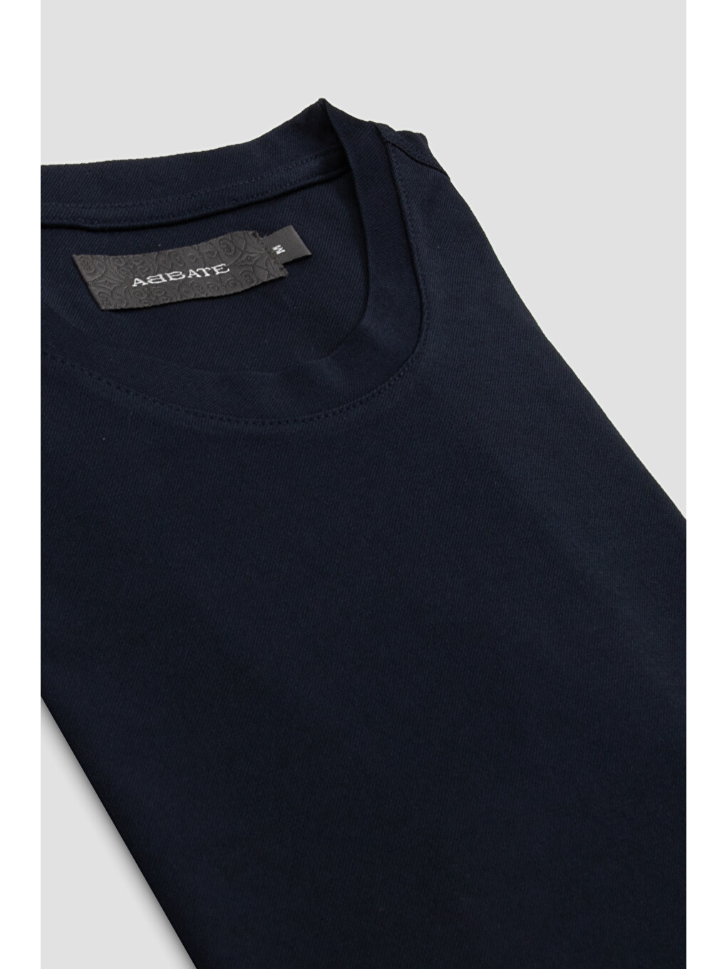 Palm Merserize Pamuklu Modern Fit Lacivert Bisiklet Yaka Erkek Düz Shirt-1