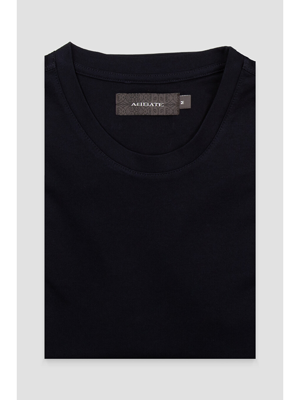 Palm Merserize Pamuklu Modern Fit Lacivert Bisiklet Yaka Erkek Düz Shirt-3