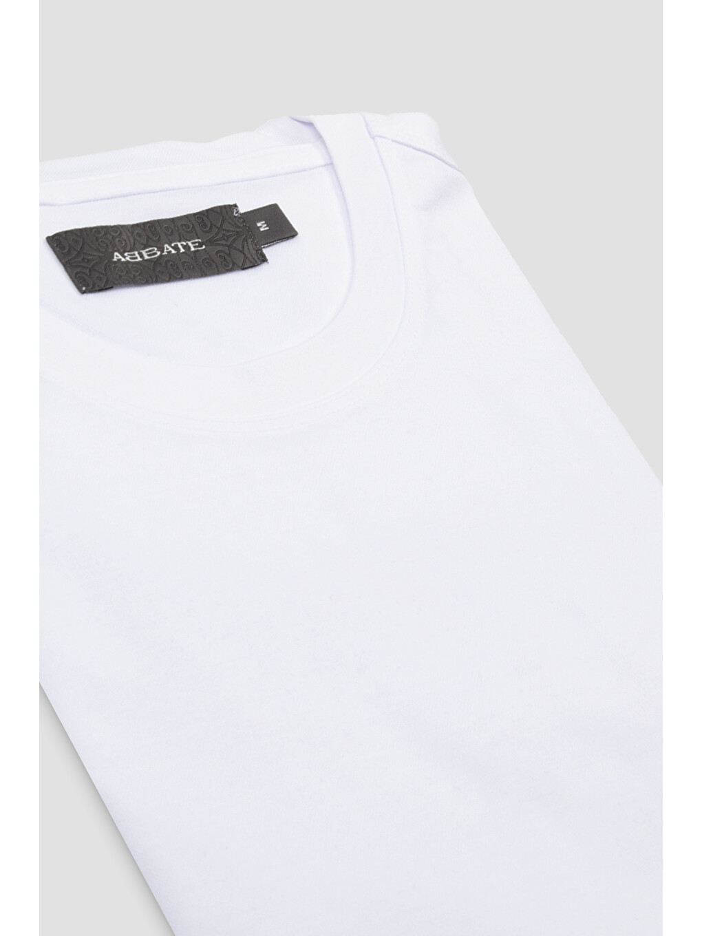 Palm Merserize Pamuklu Modern Fit Beyaz Bisiklet Yaka Erkek Düz Shirt-1