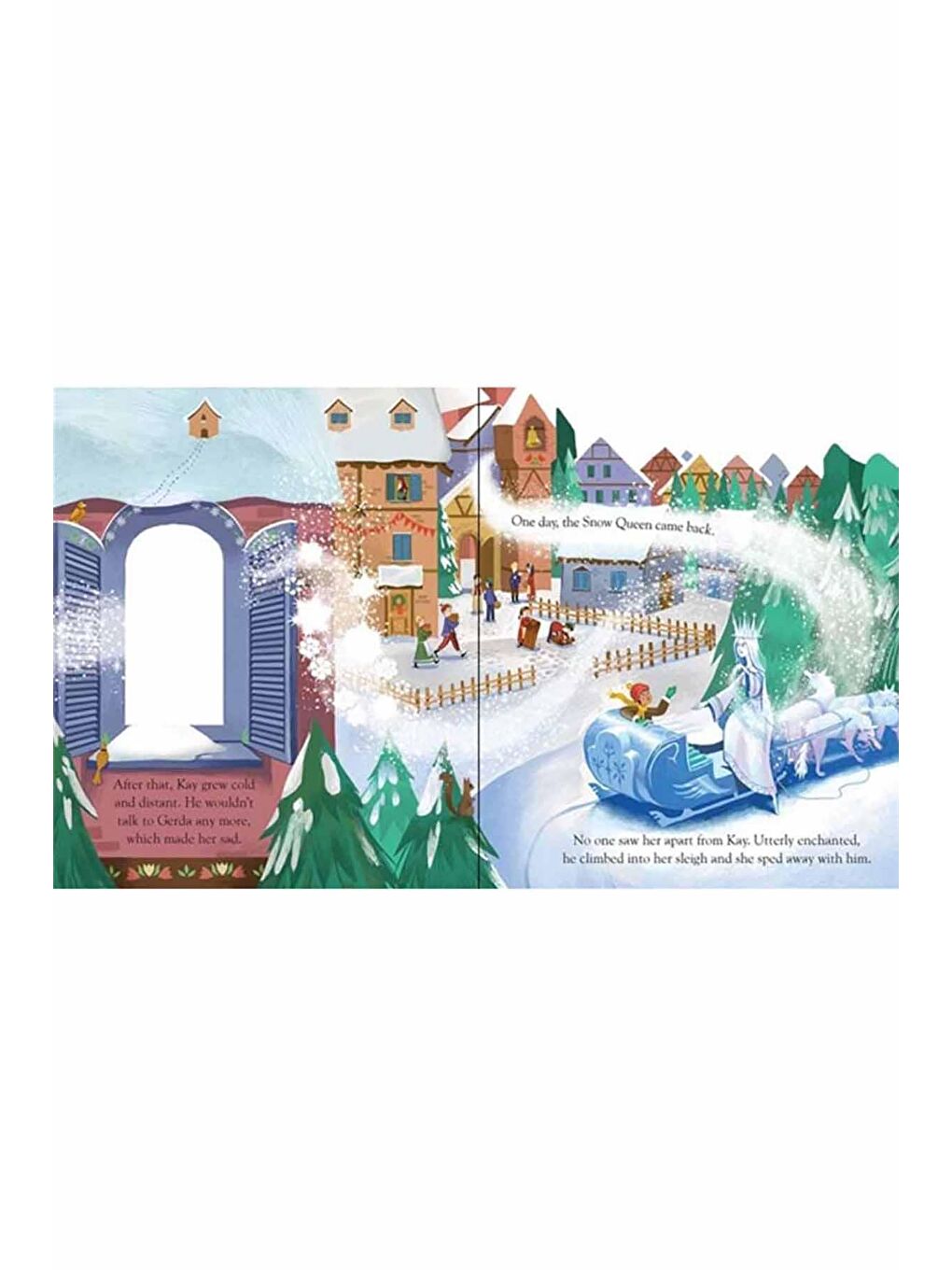 The Usborne Beyaz-Renklibaskı Peep Inside a Fairy Tale Snow Queen - 2