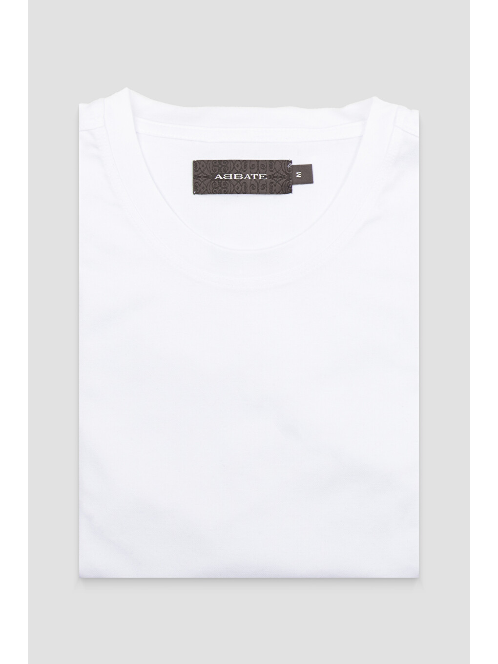 Palm Merserize Pamuklu Modern Fit Beyaz Bisiklet Yaka Erkek Düz Shirt-3