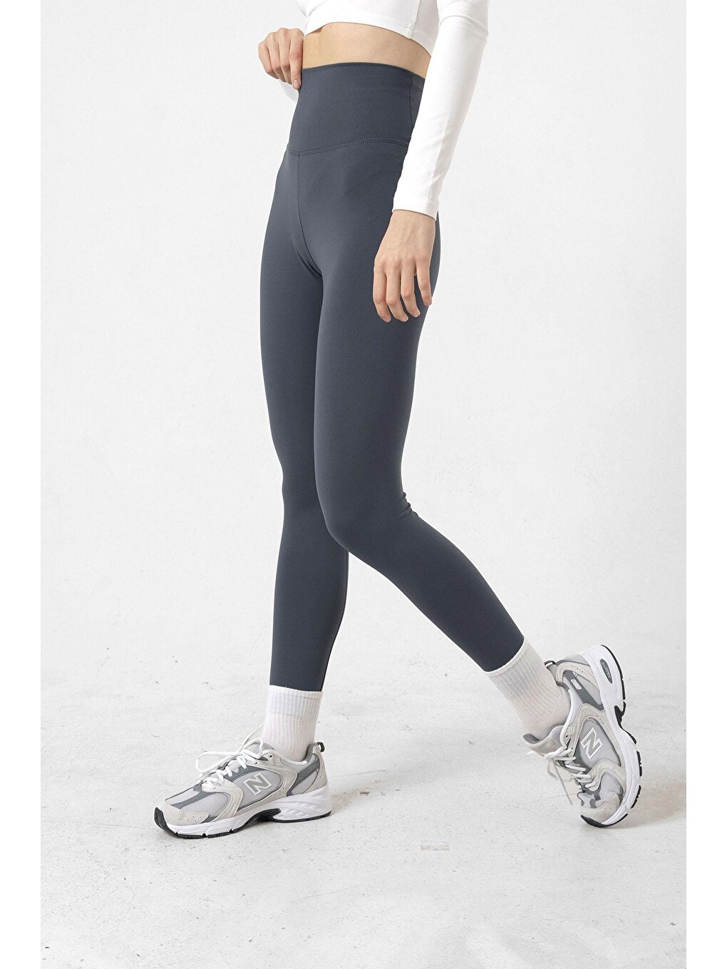 Gri Karyoka Dikiş Detaylı Toparlayıcı Sportif Detaylı Ekstra Esnek Kadın Tayt @Amazon-3