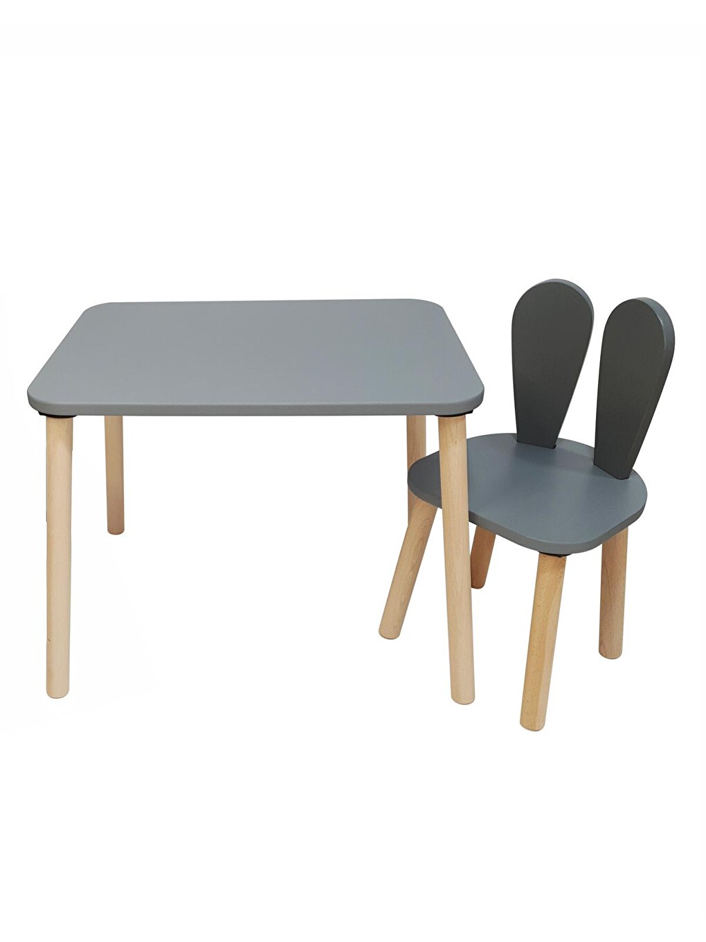 Gri Naturel 1 Sandalyeli Set - Standart-1
