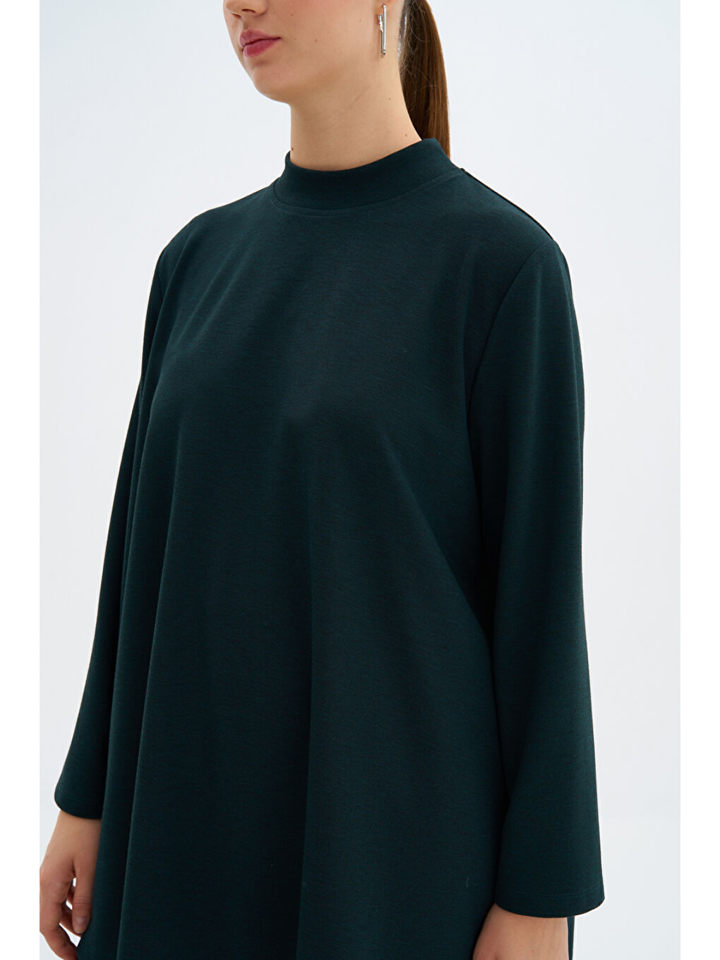 Yeşil Bisiklet Yaka Bluz-2