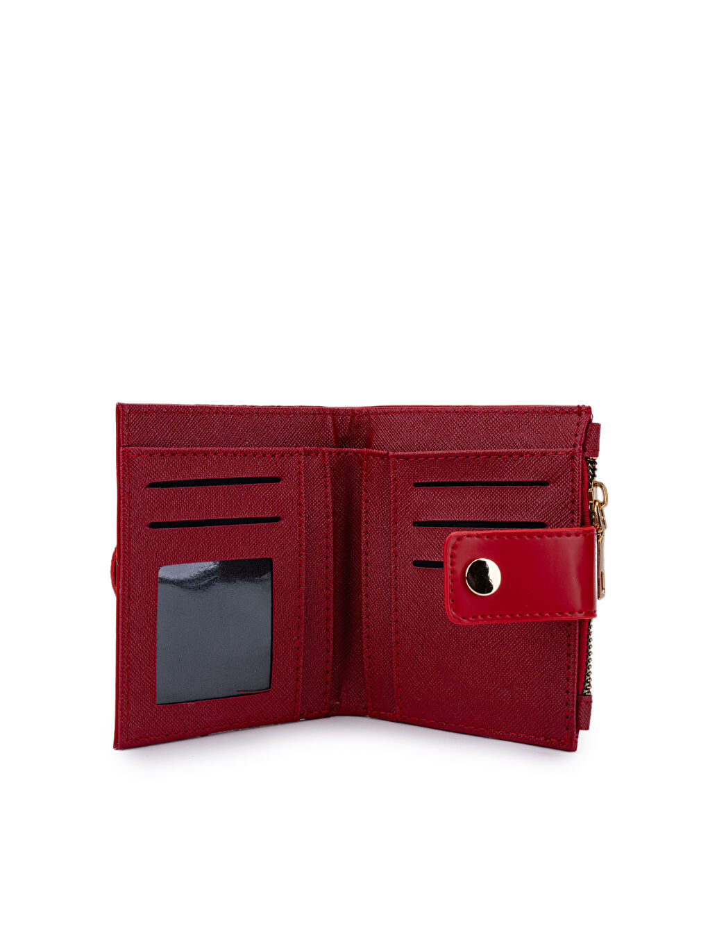 Suni Deri Kadın Cüzdan Kırmızı MN105-1