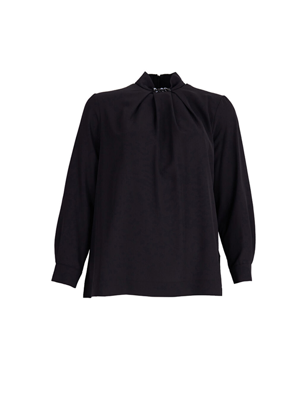 Siyah İşleme Detaylı Bluz