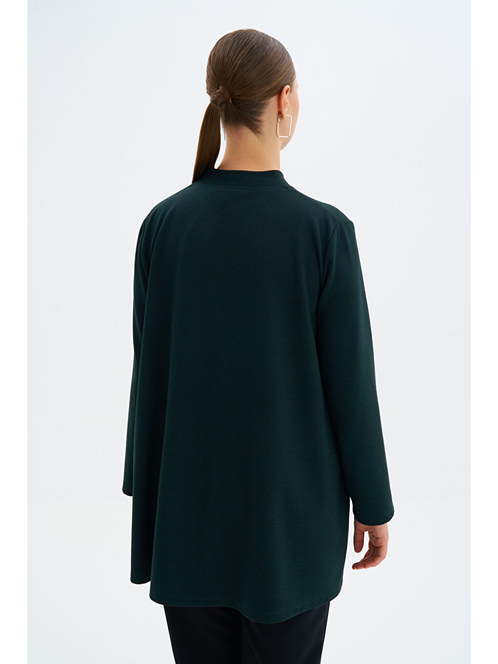 Yeşil Bisiklet Yaka Bluz-5