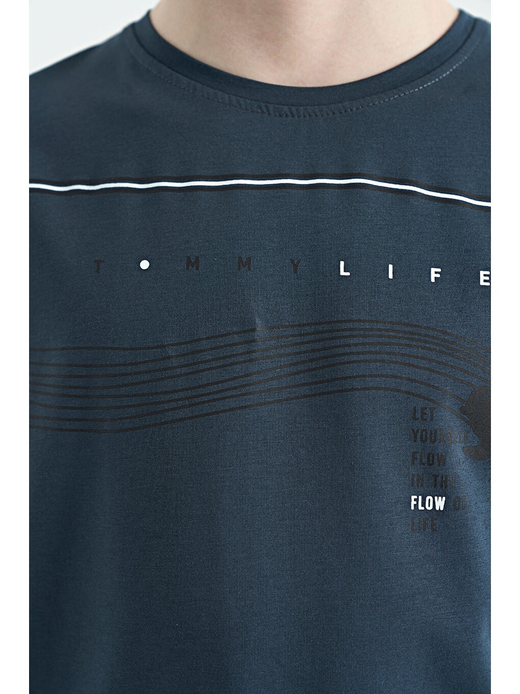 Orman Yeşili Baskı Detaylı Standart Kalıp O Yaka Erkek Çocuk Tişört - 11133-2