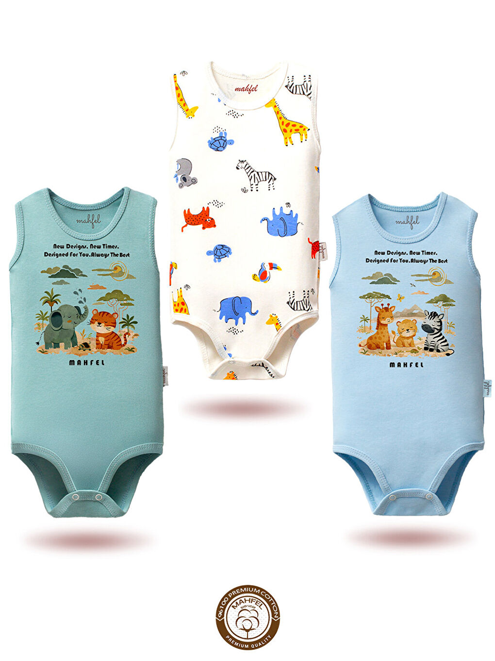 Pembe %100 Pamuklu 3'lü Atlet Çıtçıtlı Bebek Body Zıbın 883-884