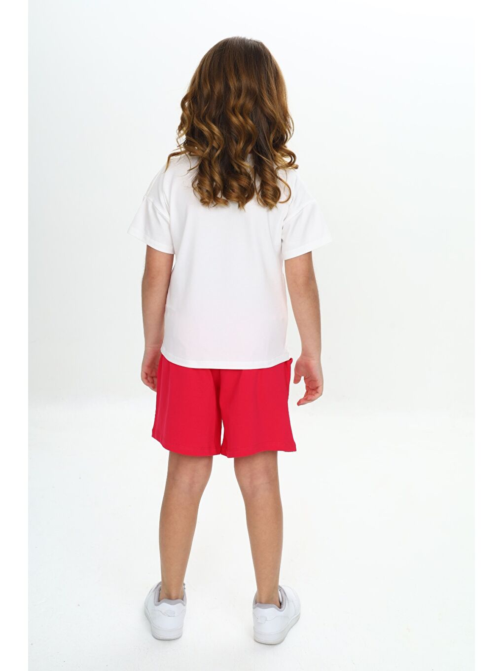 Fuşya Kız Çocuk Çiçek Baskılı Şortlu Takım-3