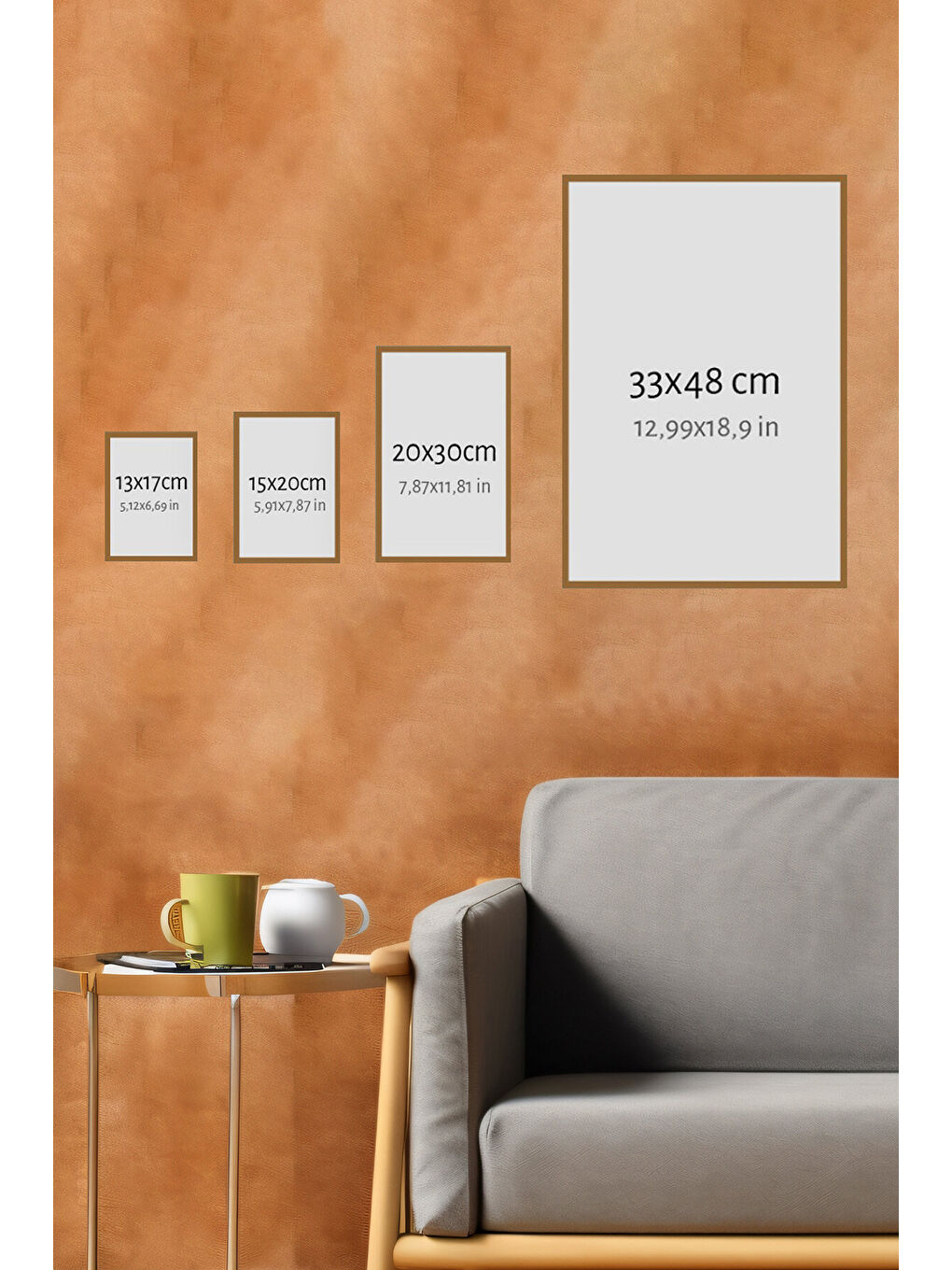 Beyaz 7 Parça Çerçeve Görünümlü Mdf Tablo Seti - 7ARTAVESSA3-3348-1