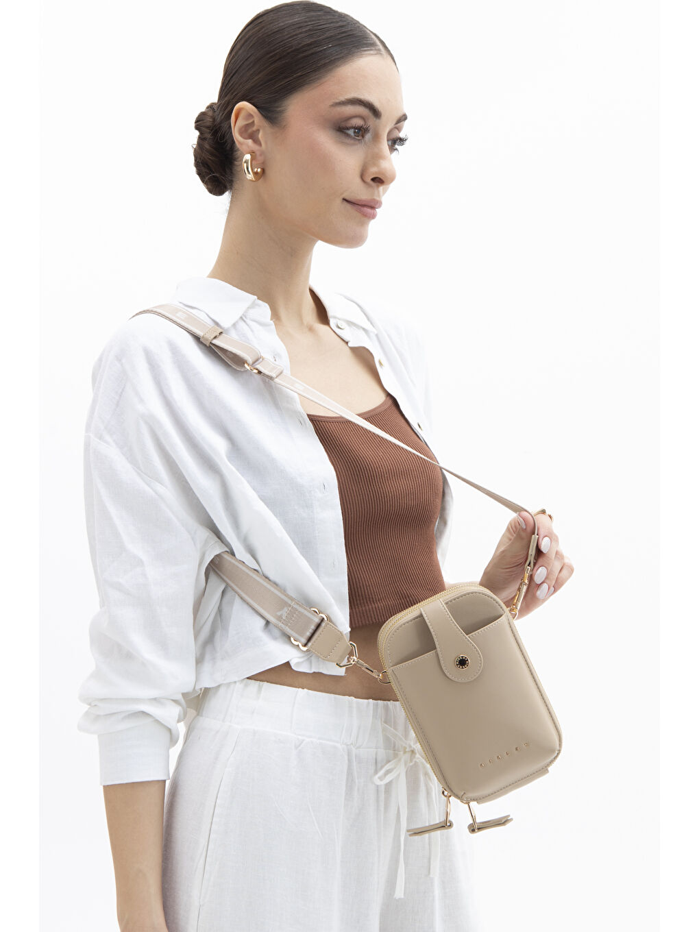 Sisley Kadin Çapraz Çanta Bej SLY209 - 1