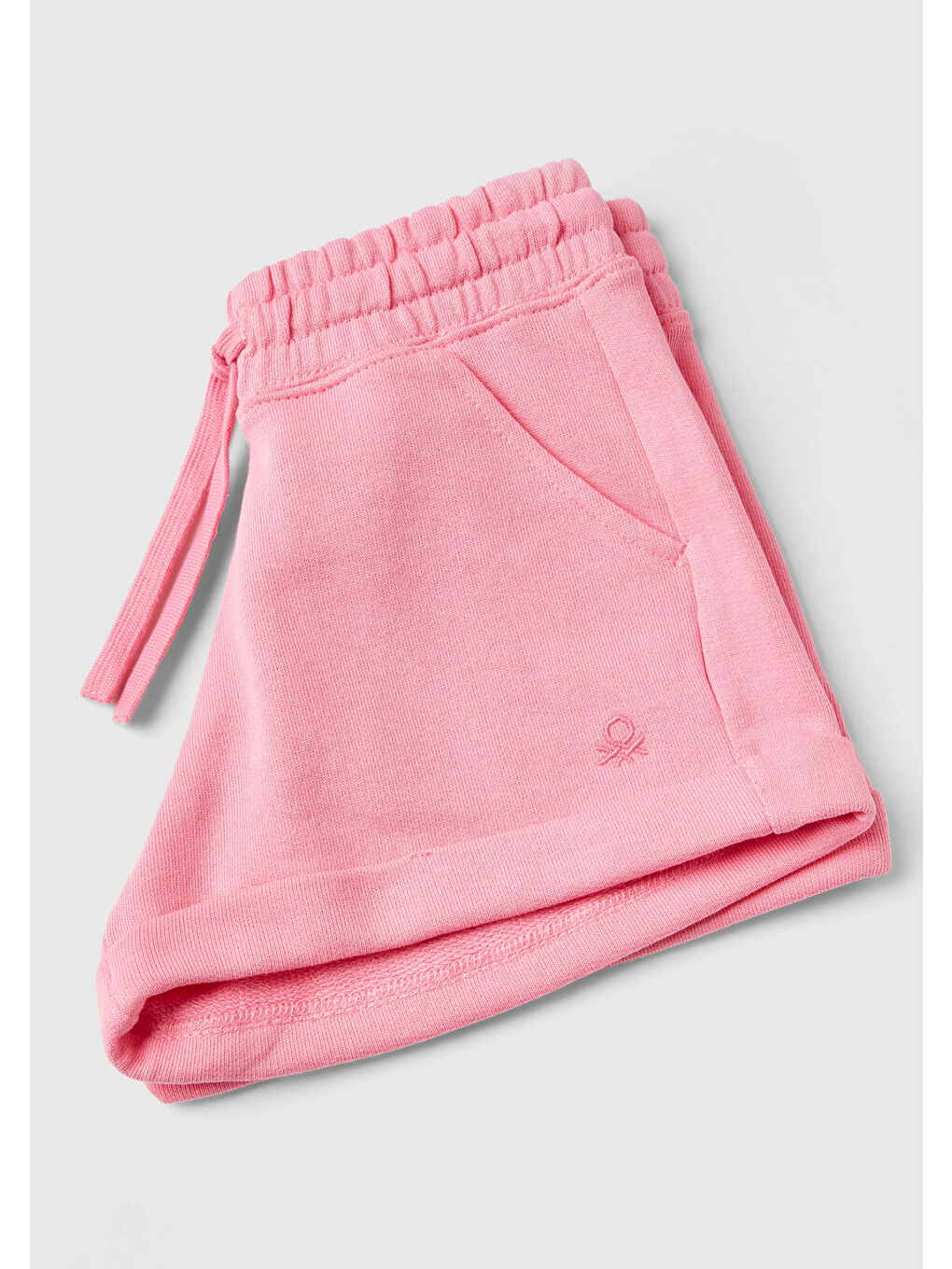 United Colors Of Benetton Pembe Kız Çocuk Pembe Logolu Sweat Şort - 1