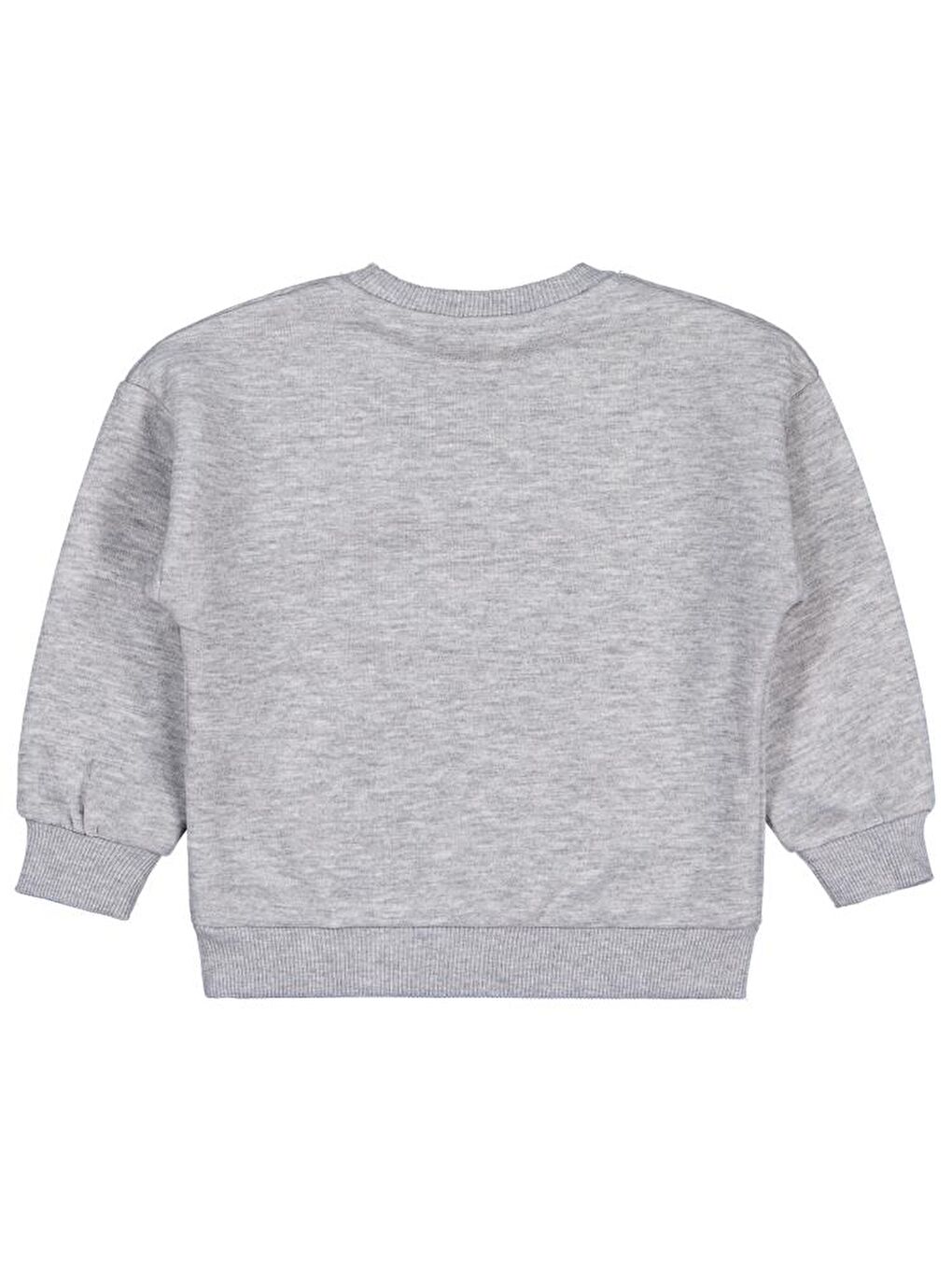 Girls Pullu Kalp Nakışlı 2-5 Yaş Sweatshirt - Gri 2-3 Yaş-1