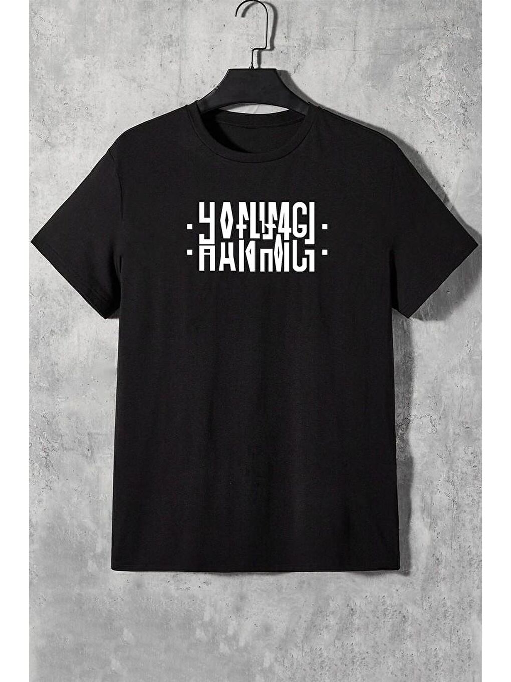 Siyah Unisex Hanımcı Baskılı T-shirt