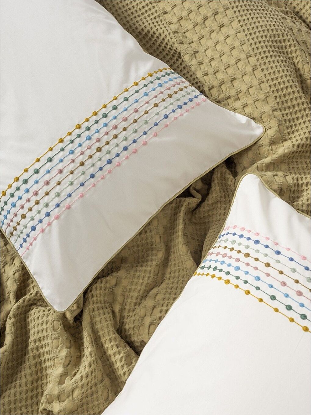 Karışık Pamuk Box Aura Tek Kişilik Takımı Pebble Hardal-2