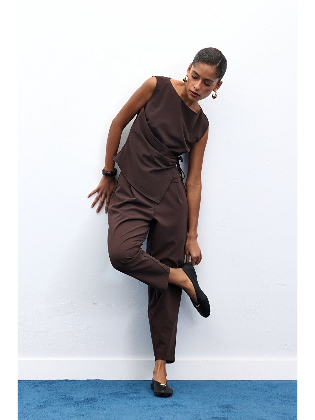 Kahverengi Lena Bluz - Kahve-2