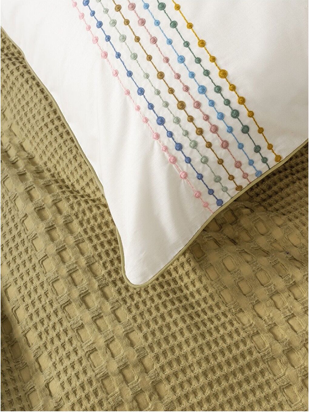 Karışık Pamuk Box Aura Tek Kişilik Takımı Pebble Hardal-3