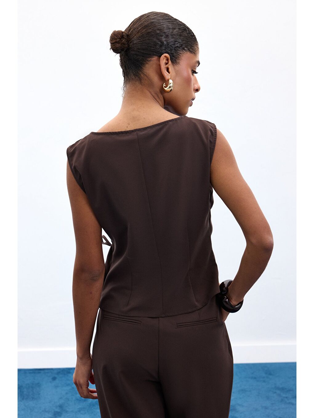 Kahverengi Lena Bluz - Kahve-7