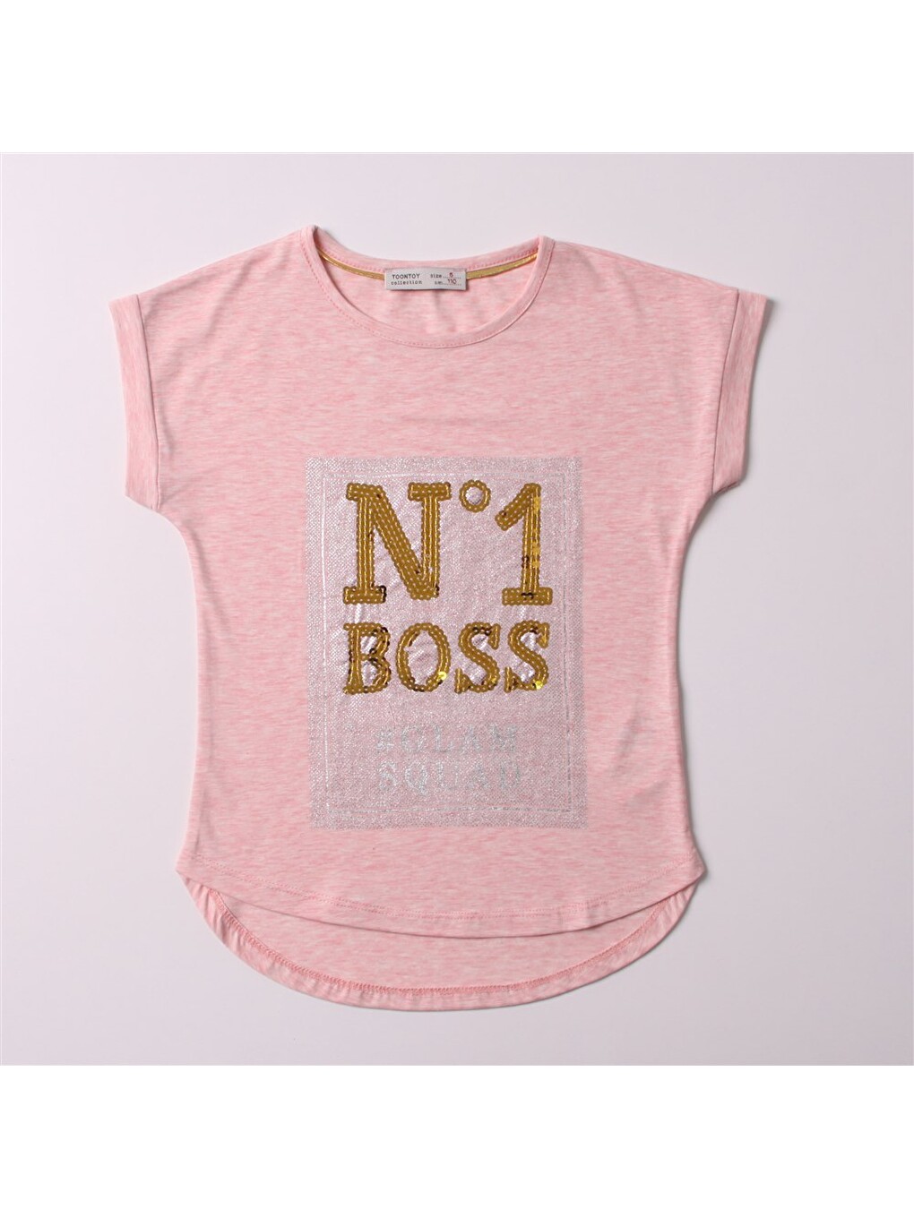Pembe Kız Çocuk N1 Boss Baskılı Tişört