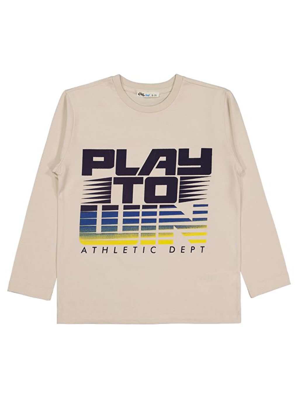 Boys Play To Wın Baskılı 6-9 Yaş Sweatshirt - Bej 6-7 Yaş