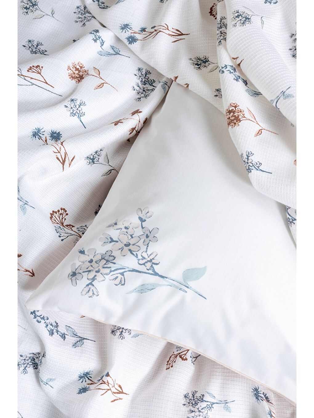 Karışık Pamuk Box Estiva Tek Kişilik Pike Takımı Briar Somon-1