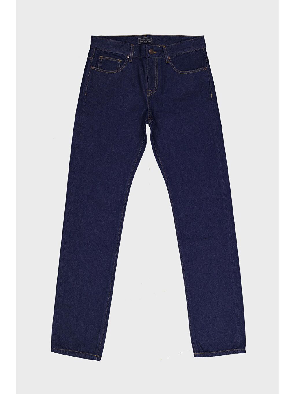 Koyu Mavi Regular Fit Fermuarlı Jean Pantolon CRS 939-159