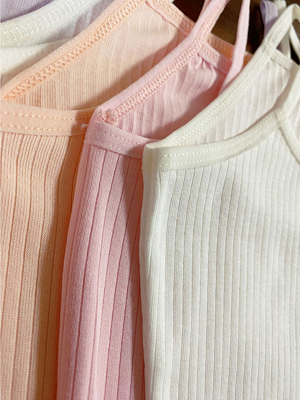 6'lı Kız Çocuk Pamuklu Karışık Renkli Fitilli Kaliteli Yumuşak Atlet Boxer Takım-1