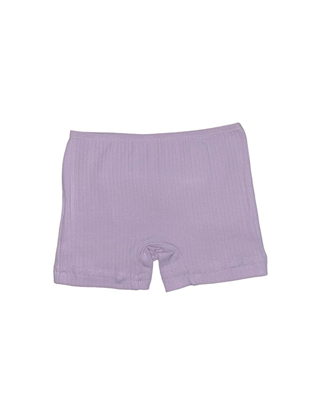 6'lı Kız Çocuk Pamuklu Karışık Renkli Fitilli Kaliteli Yumuşak Atlet Boxer Takım-6