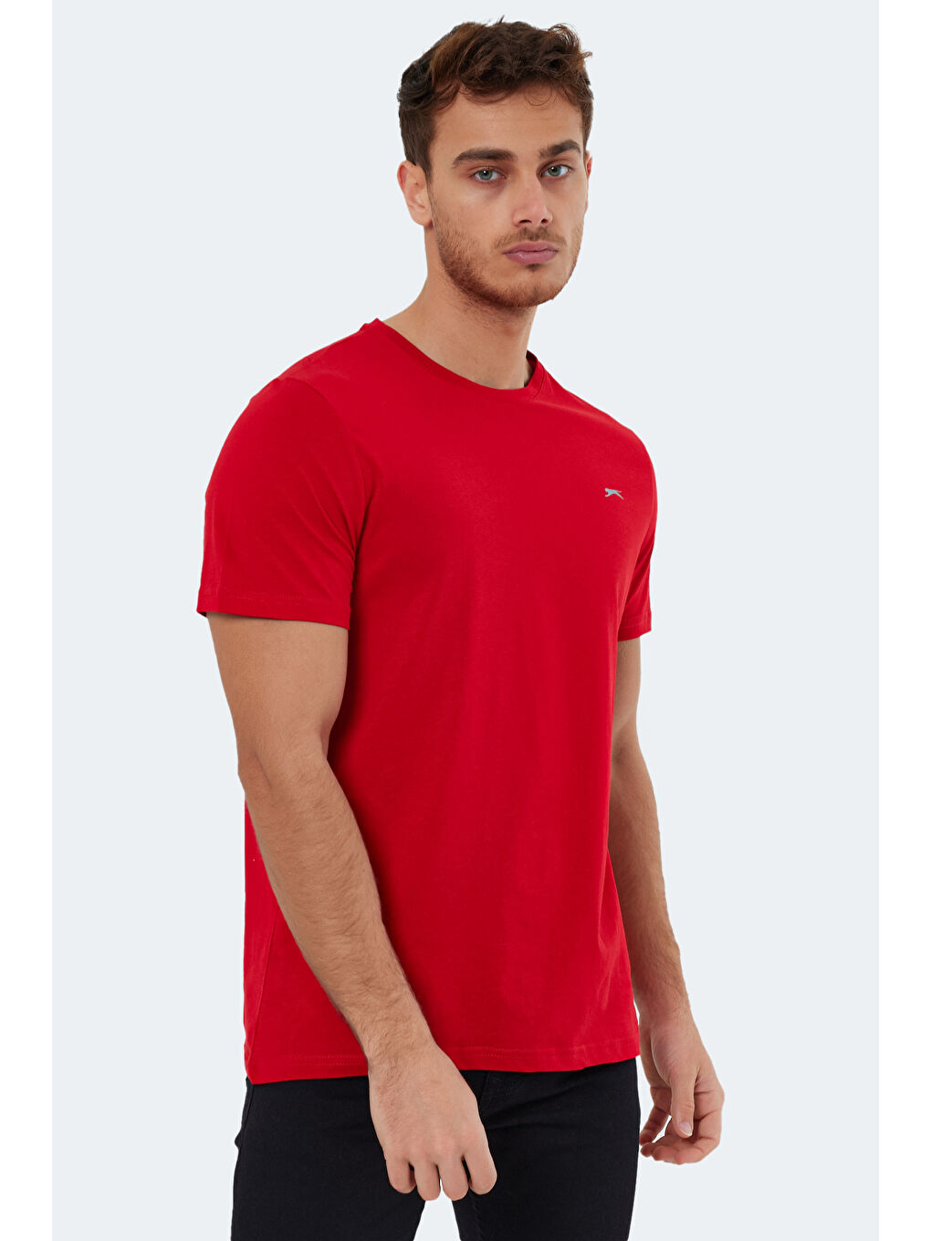 ROSALVA Erkek %100 Pamuk Tişört Kırmızı-5