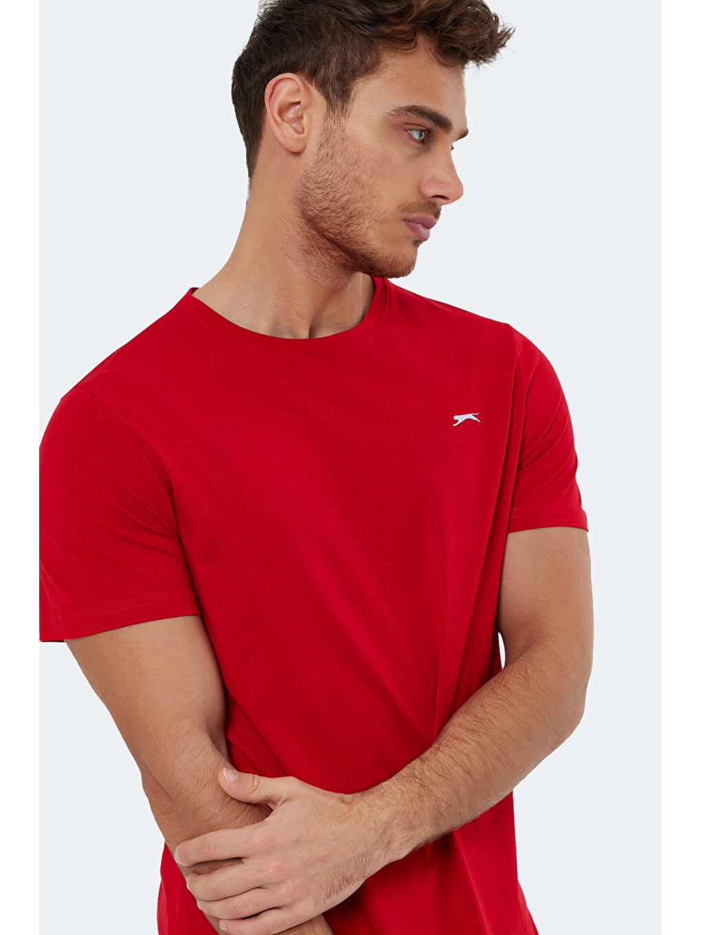 ROSALVA Erkek %100 Pamuk Tişört Kırmızı-6