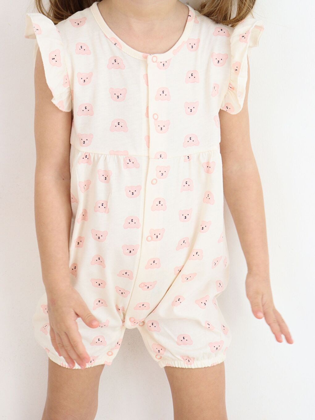 Lila Bisiklet Yaka Baskılı Kız Bebek Tulum 2'li-8