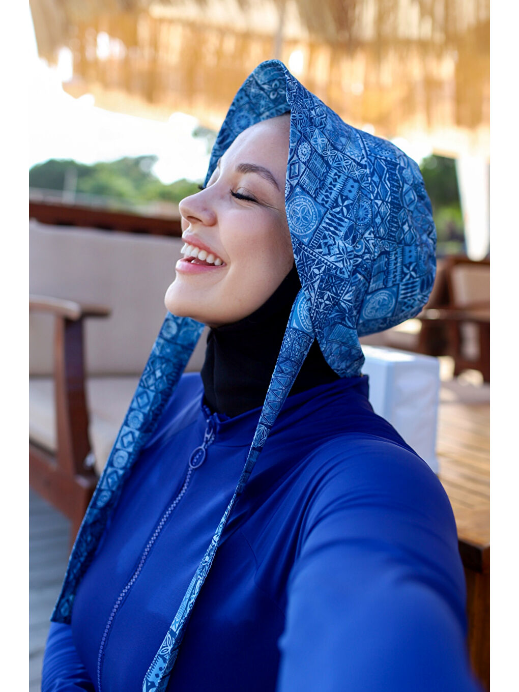 Lacivert Remsa Bağlamalı Bucket Şapka RŞBUC-02 Rabia-1