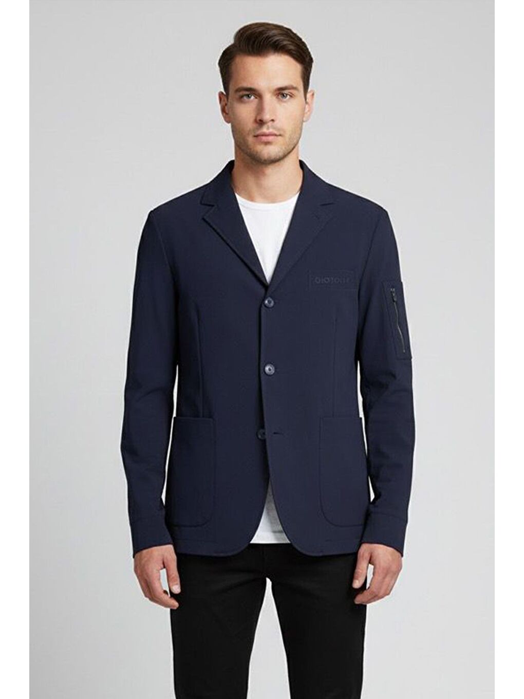 Giotelli Lacivert Regular Fit Ceket Yaka Casual Erkek Ceket