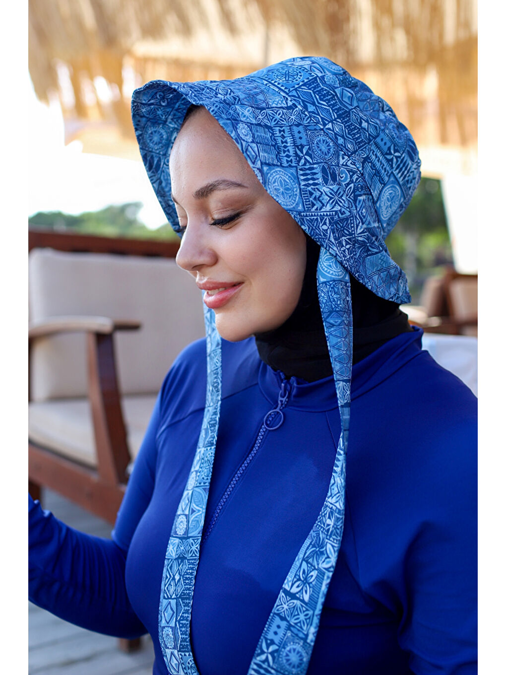 Lacivert Remsa Bağlamalı Bucket Şapka RŞBUC-02 Rabia-2