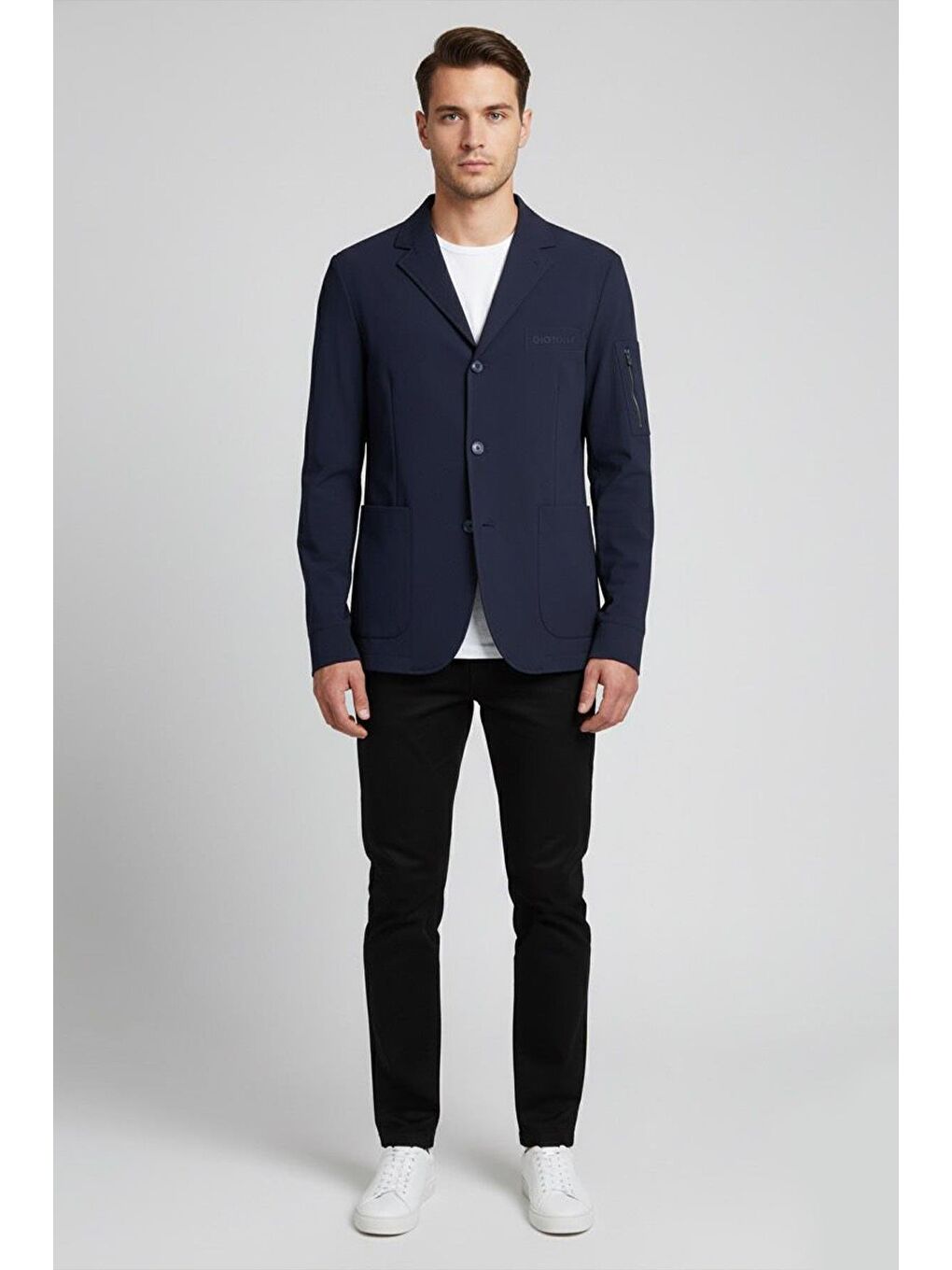 Giotelli Lacivert Regular Fit Ceket Yaka Casual Erkek Ceket-1