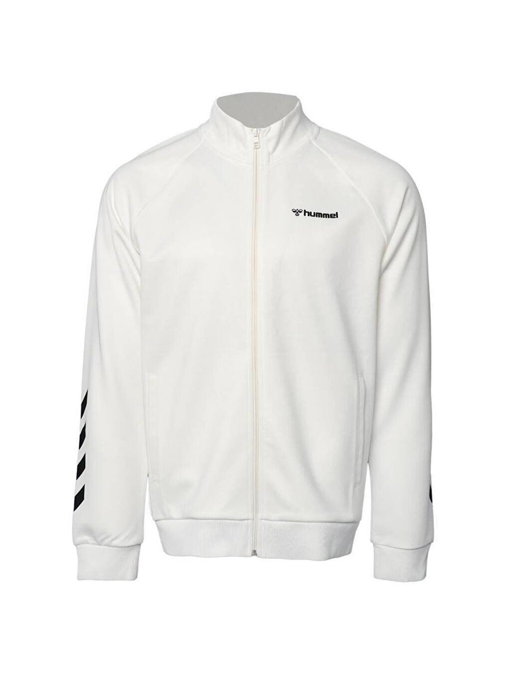 Hummel Beyaz Erkek Zip Fermuarlı Sweatshirt Falconzo - 1