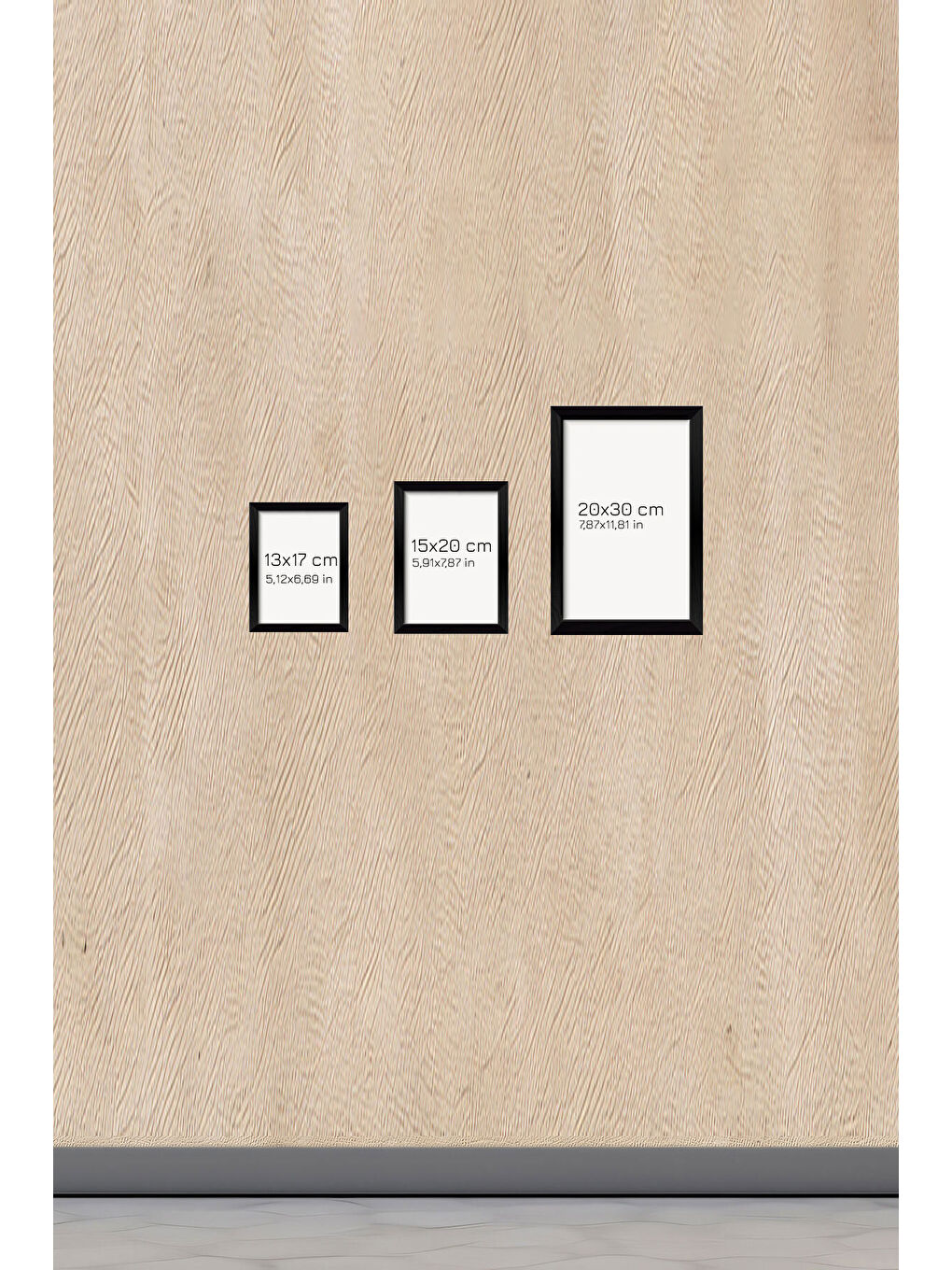 Beyaz 12 Parça Siyah Çerçeve Görünümlü Mdf Tablo Seti - 12ARTAVESSA9-1520-1