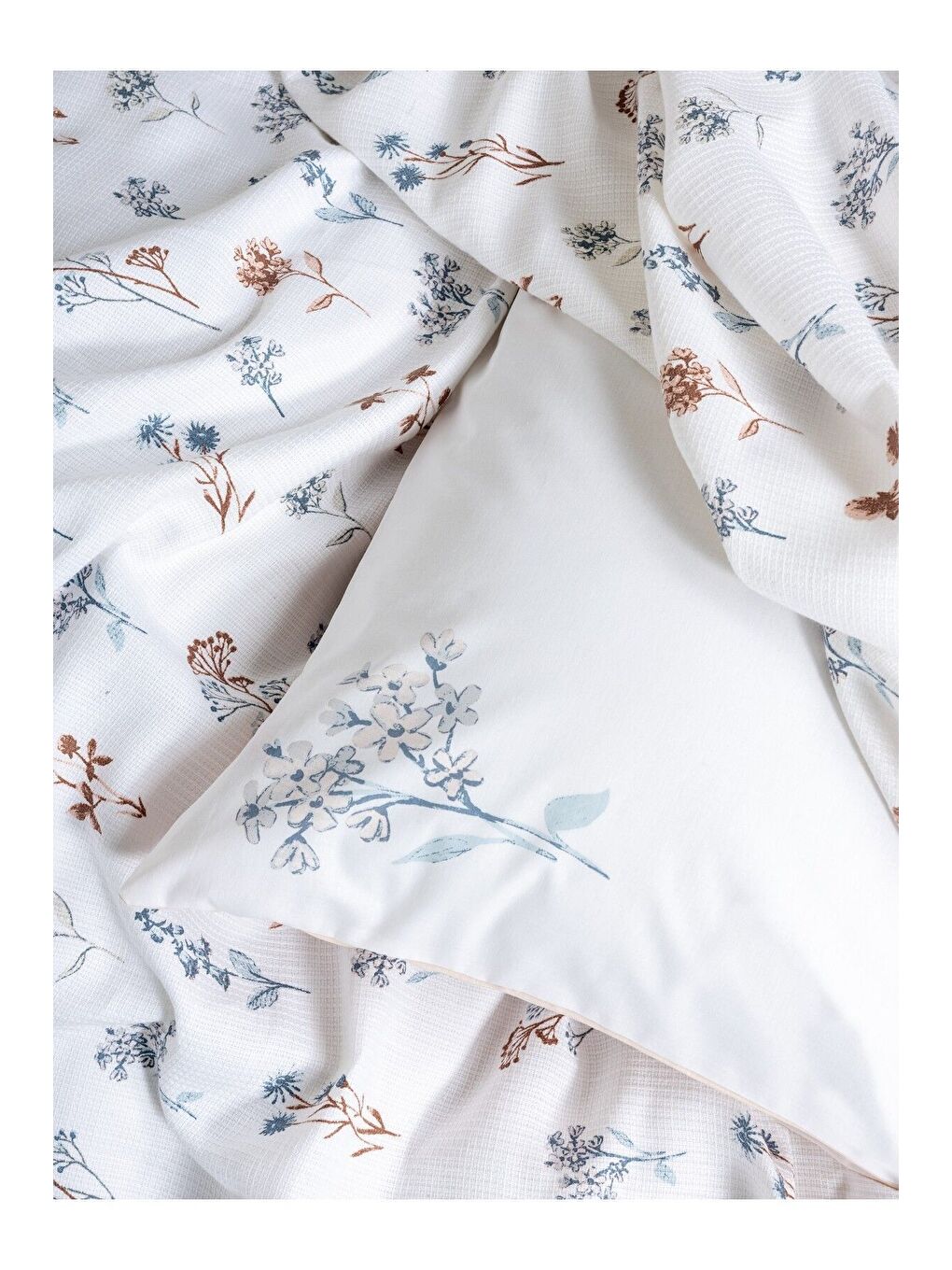 Karışık Pamuk Box Estiva Çift Kişilik Pike Takımı Briar Somon-2