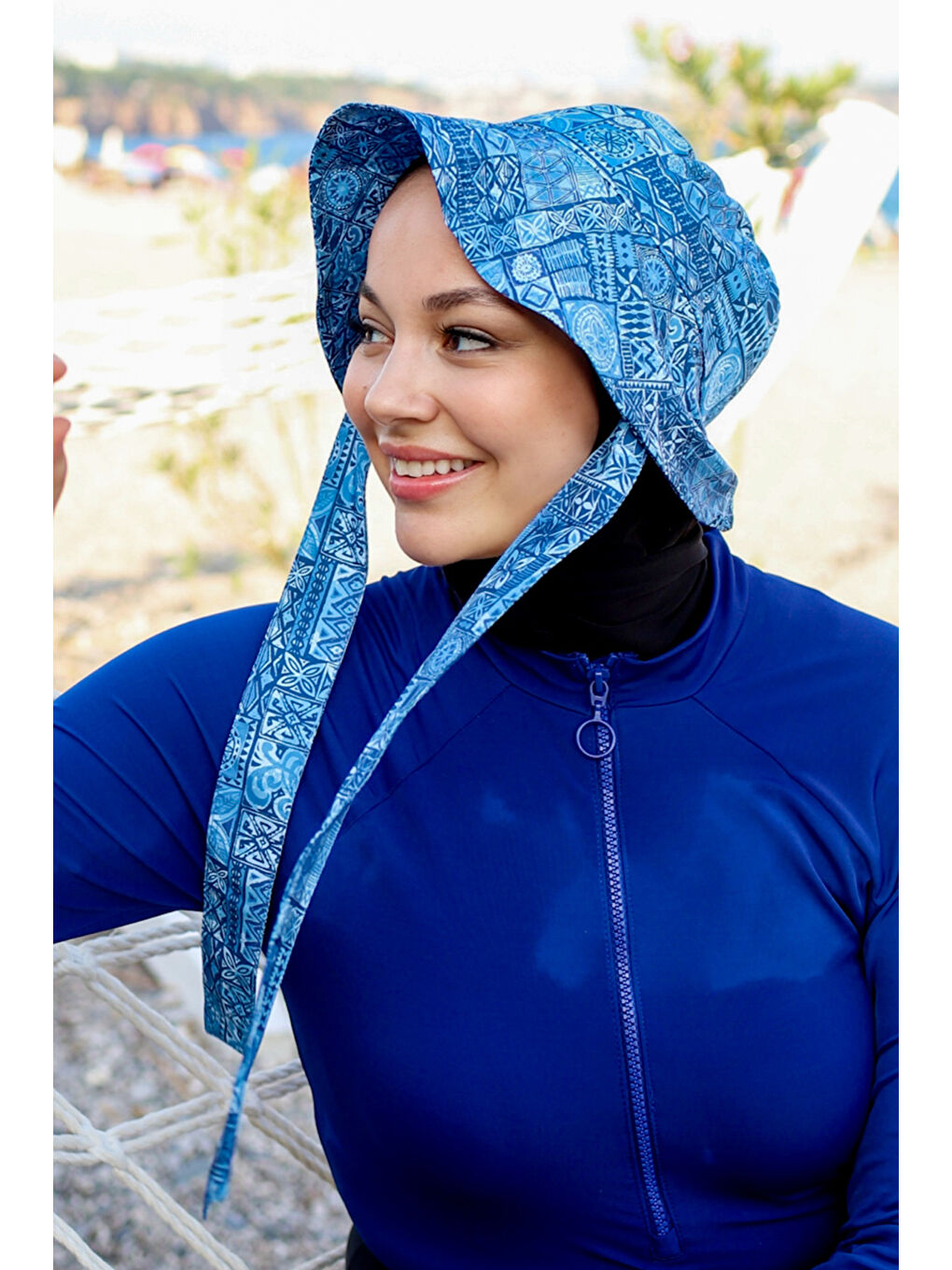 Lacivert Remsa Bağlamalı Bucket Şapka RŞBUC-02 Rabia-4