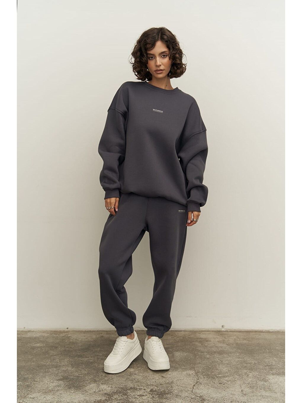 Mini Bike Antrasit Bisiklet Yaka Eşofman Takım