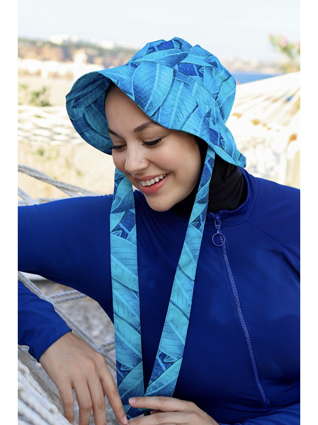 Lacivert Remsa Bağlamalı Bucket Şapka RŞBUC-02 Berrin-2