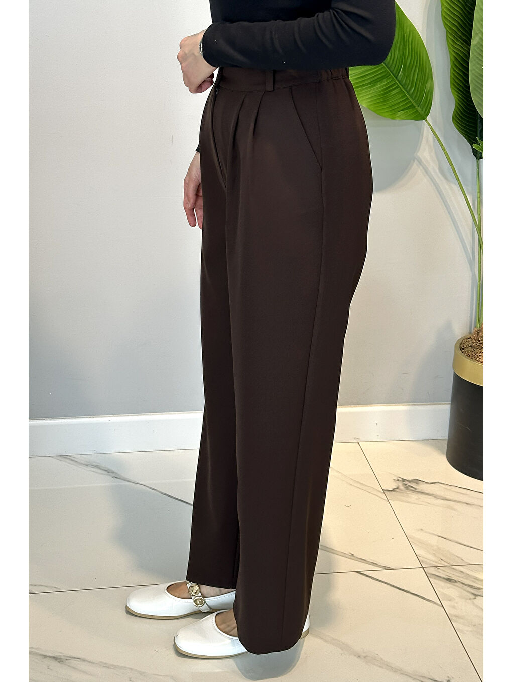 Kahverengi Palazzo Pantolon 01 Kahve-1