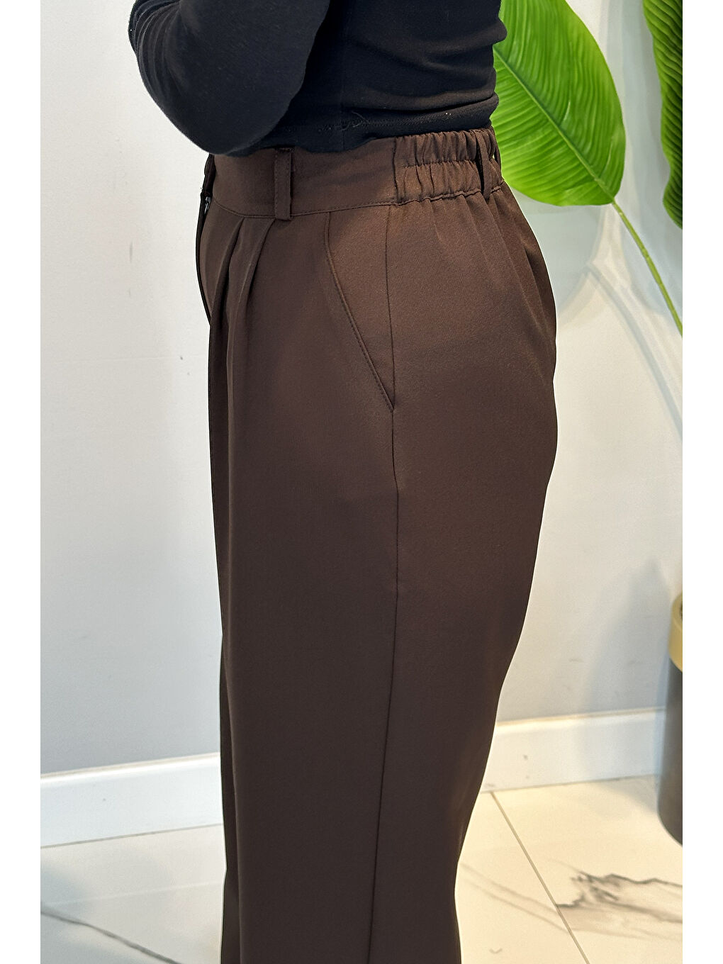 Kahverengi Palazzo Pantolon 01 Kahve-2